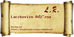 Laczkovics Rózsa névjegykártya
