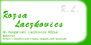 rozsa laczkovics business card